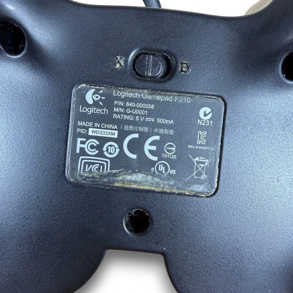 Logitech Gamepad‎ F310 USB Wired Controller Dark Blue Black PC Gaming 840-000058